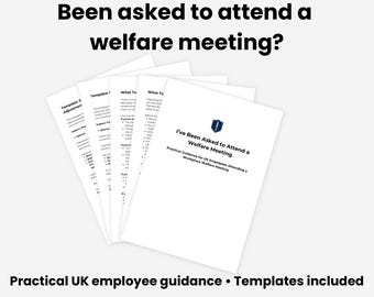 I’ve Been Asked to Attend a Welfare Meeting | UK Employee Guide, Workplace Support Templates, What to Expect & What to Say