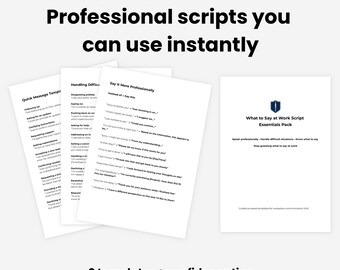 What to Say at Work | Workplace Communication Scripts | Professional Phrases & Templates | Confidence at Work | Employee Toolkit UK
