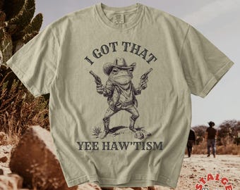 Autism Awareness Cowboy Frog T Shirt, I Got That Yee Haw tism Shirt, Funny Neurodivergent Frog Tee, Autism acceptance gift