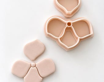 Flower Petal Earring Clay Cutter Set | Floral Polymer Clay Cutter | 2 Piece