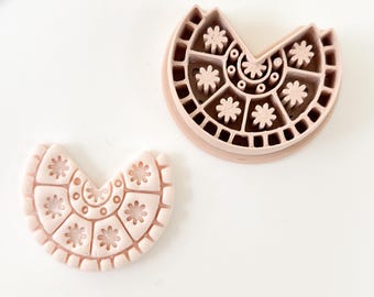 Boho half circle clay cutter - polymerclay - claycutter - claytool
