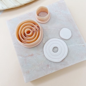 Polymer Clay Cutter | Fimo Clay Cutter | Tonschneider | Prägewerkzeuge aus Ton | DIY Ohrringe | Schmuckwerkzeuge | 3D gedruckte Tonausstecher rund