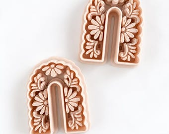 Floral Arch Clay Cutter Set | Folk Art Polymer Clay Cutter | 2 Piece