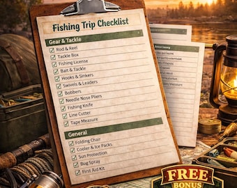 Fishing Packing List Printable – Complete Fishing Gear Checklist for Lake & River Trips