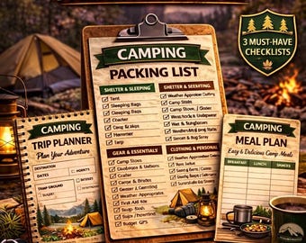 Ultimate Camping Planner Bundle | RV Tent Trip Organizer (Printable PDF)