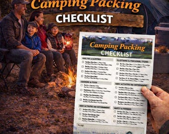 Camping Packing Checklist | Family Trip Planner (Digital Download)