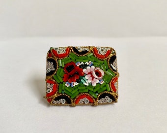 Antique Micromosaic Grand Tour Brooch