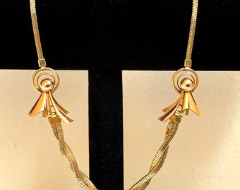 Art Deco Gold Filled Choker Necklace by Carl Art