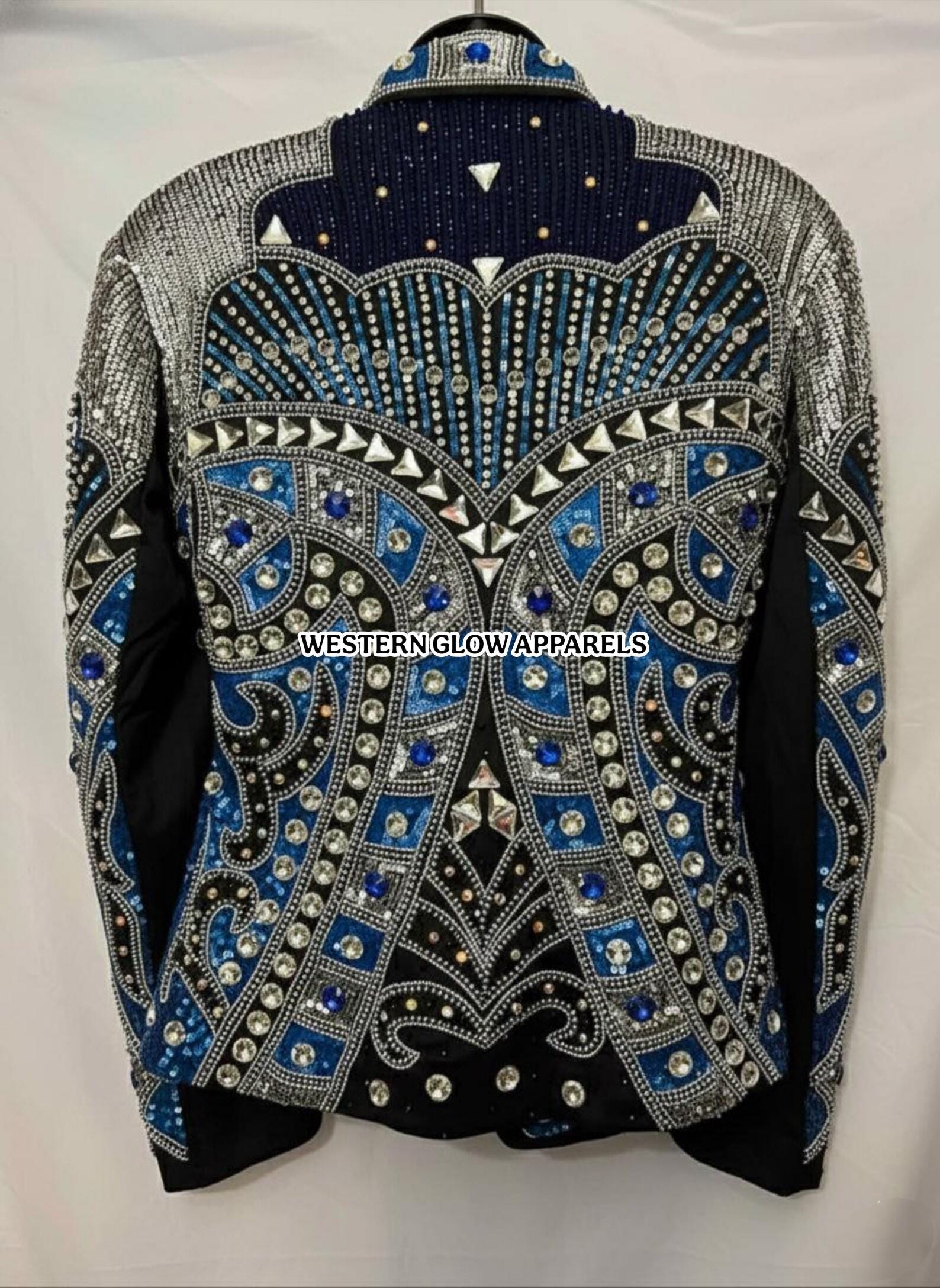 Royal Blue Western Show Jacket – Sparkling Horseback Riding Shirt ...