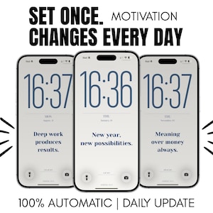 Automatic Daily Lock Screen for iPhone (365 Wallpapers - Sky - Motivation) | Changes Every Day | Easy 2 Min Setup with Shortcuts