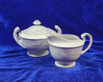 Vintage Valmont China Royal Wheat Sugar Bowl Creamer Set – Made in Japan