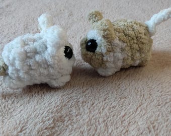Crocheted Kitten Plush Toy: Handmade Amigurumi Kitten.