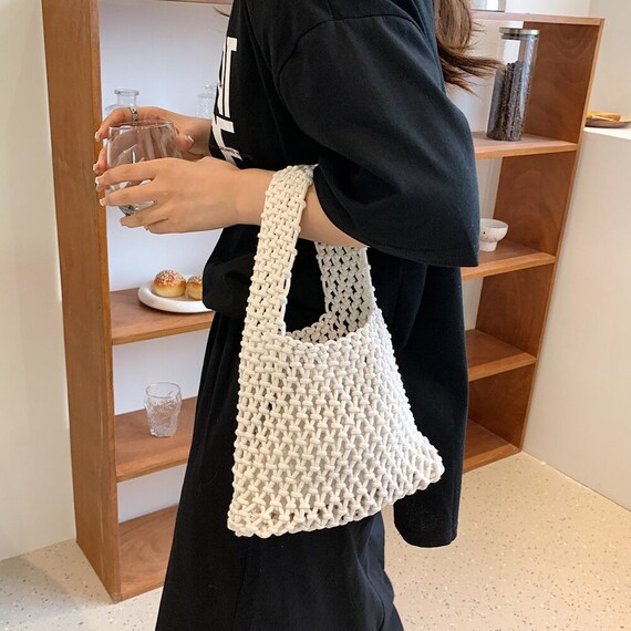 Women Crochet Shoulder Bags, Hollow-out Knitting … - image 8