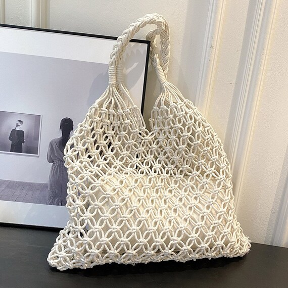 Women Crochet Shoulder Bags, Hollow-out Knitting … - image 7