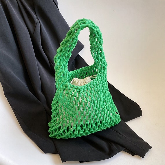 Women Crochet Shoulder Bags, Hollow-out Knitting … - image 6