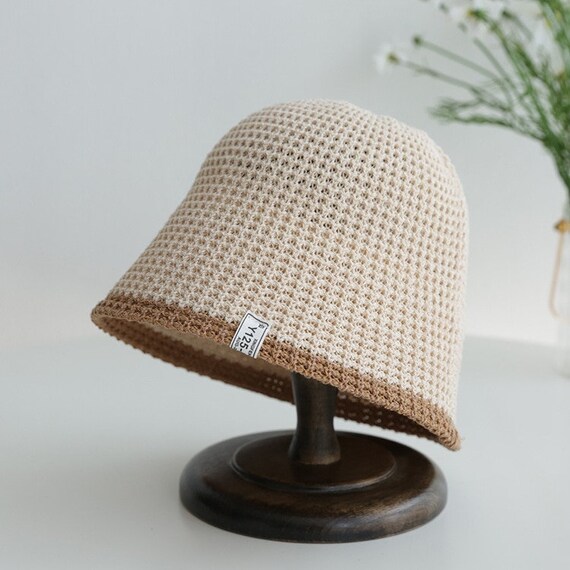 Summer Knitted Bucket Hat, Breathable Women Men F… - image 3