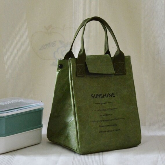 Lunch Bag Dupont Paper Lunch Box Tote Bag Insulat… - image 7