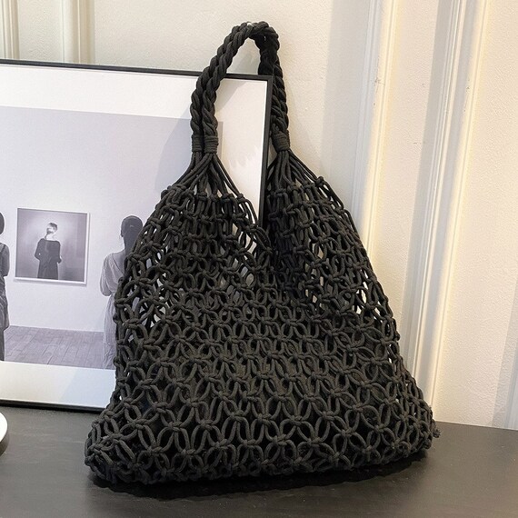 Women Crochet Shoulder Bags, Hollow-out Knitting … - image 2