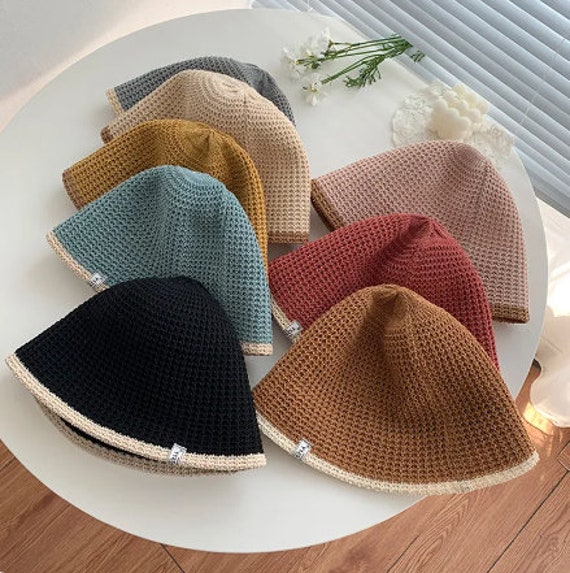 Summer Knitted Bucket Hat, Breathable Women Men F… - image 2