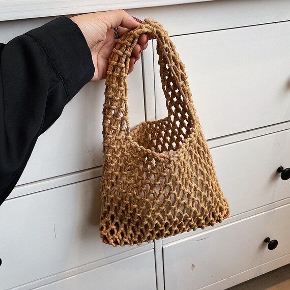 Women Crochet Shoulder Bags, Hollow-out Knitting … - image 5