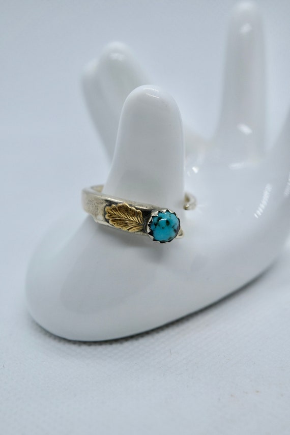 Vintage turquoise silver ring, turquoise silver ri