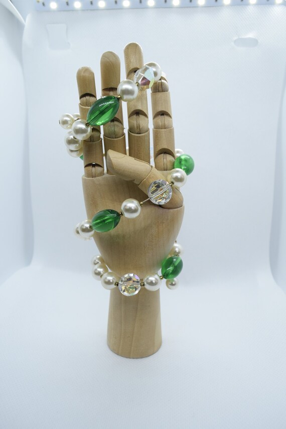 Set of three spiral beaded bracelets, beaded brac… - image 1