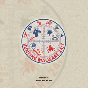 Cyber Security Hunting Malware 24 7 Digital Download – Programmer Quote Wall Art – Binary Code Tech Print – Hacker Decor – IT Apparel Design