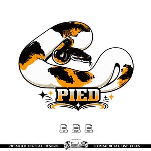 Pyton królewski (SVG) – Ilustracja egzotycznego zwierzaka do nadruku na koszulkę – Pobieranie cyfrowe gadów