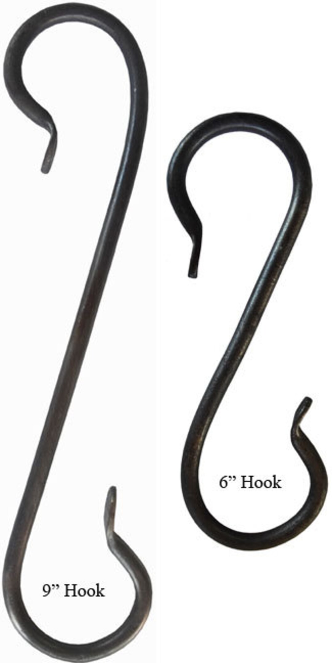 Hand Wrought Iron S Hooks Etsy