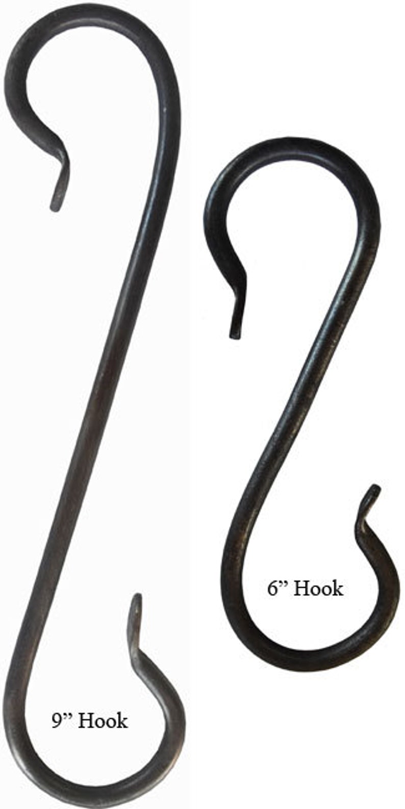 Hand Wrought Iron S Hooks Etsy