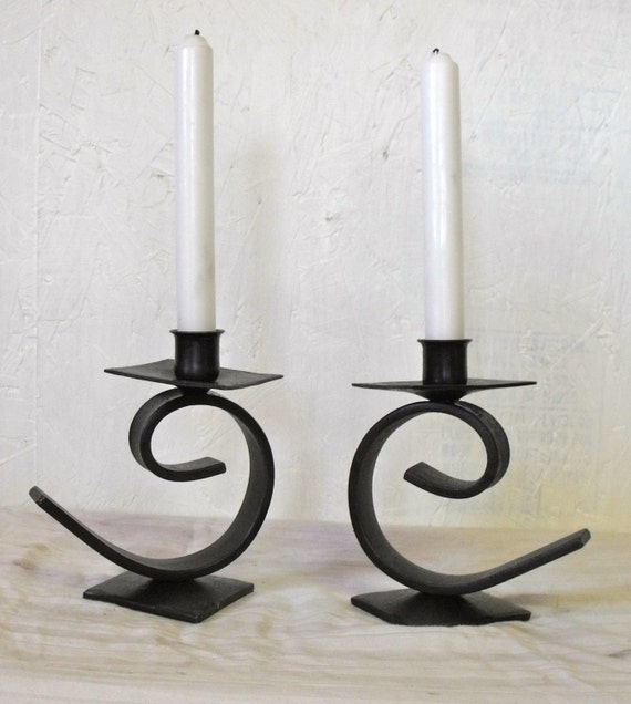 Wrought iron candle sconces