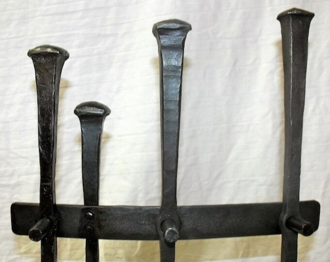 Rustic Wrought Iron Fireplace Tool Set Etsy