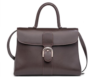 Handmade Leather Handbag for Women | Elegant Top Handle Crossbody Purse | Designer Style Satchel Tote Bag Gift for Her