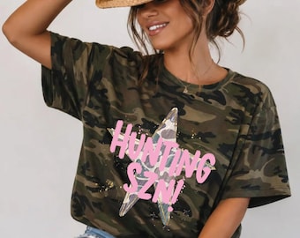 Hunting Season Shirt, Camo Hunting Szn T Shirt, Hunting Season Tee, Camo Gift For Hunter, Hunting Shirt, Camo Hunting Tee