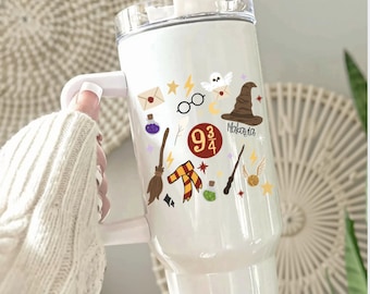 Magic Tumbler, Magical Wizard Enchanted 40oz Tumbler, Spooky Fantasy Magic Lover Book Lover Christmas Gift Water Mug