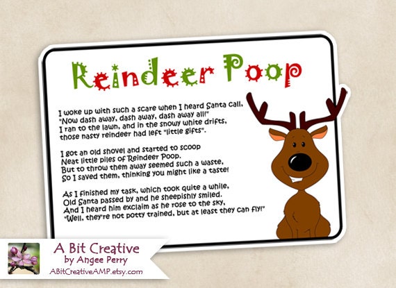 Reindeer Poop Christmas Stocking Stuffer Gag Gift Design DIY Etsy reindeer-poop-christmas-stocking-stuffer-gag-gift-design-diy-etsy