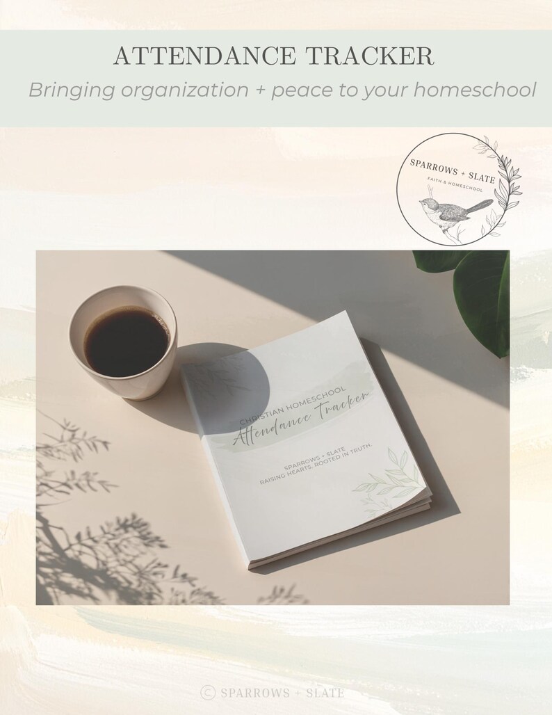 Homeschool Attendance Tracker Printable | Monthly Record Pages ...