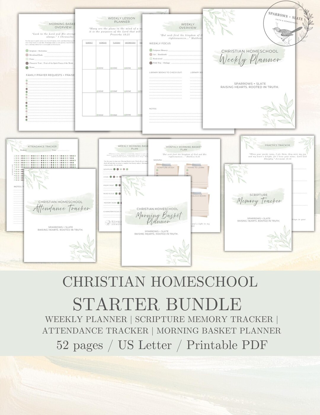 Christian Homeschool Planner Bundle | Printable Homeschool Organizer ...