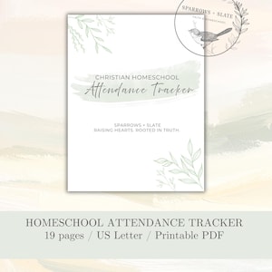 Registro delle presenze per l'istruzione domiciliare stampabile / Pagine per la registrazione mensile / Tenuta dei registri per l'istruzione domiciliare / Agenda per l'istruzione domiciliare cristiana in PDF