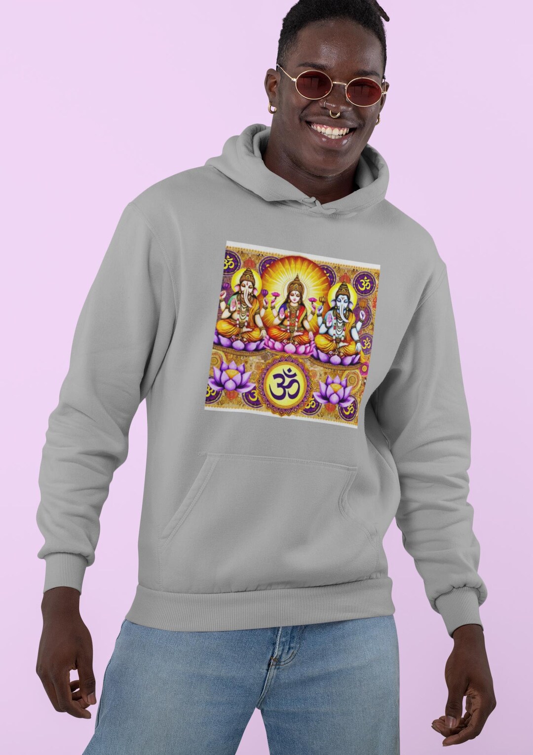 Krishna Hoodie for Men, Spiritual Krishna Hoodie, Hindu God Clothing ...