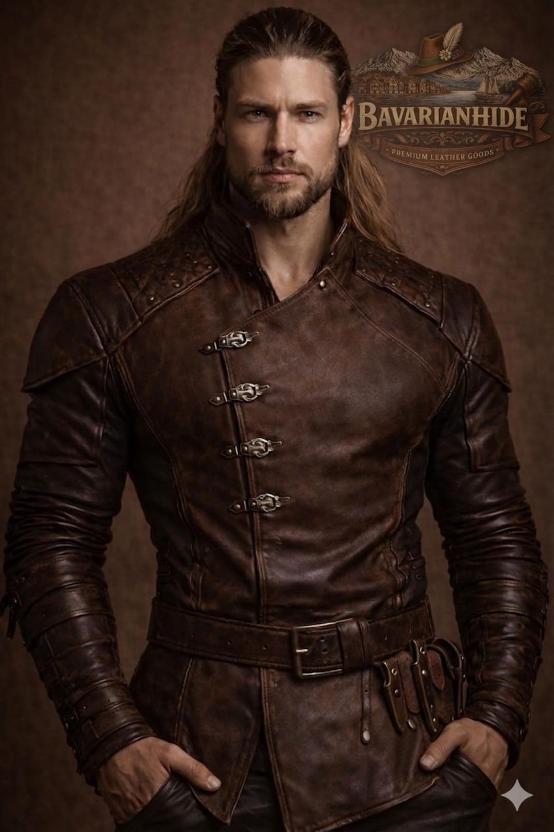 Men's Genuine Leather Viking Tunic Shirt | Medieval Renaissance LARP ...