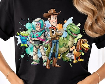 Toy Story PNG, Cowboy Space Ranger Dino Grafik, Retro Cartoon Geburtstag Shirt, Toy Story inspiriert Sublimation Download, Toy Story Shirt png