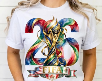 Fußball WM 2026 Trophäe PNG | Fußball Fan Shirt Sublimation (Digitaler Download)