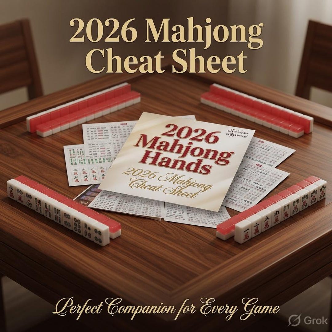 Mahjong Card.pdf American Mahjong NMJL 2026 Card, Mahjongg 2026 Hands Printout PDF ...