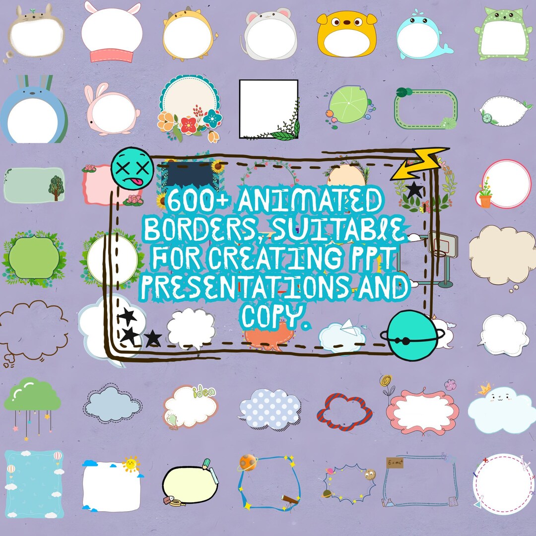 A Collection of 674 Animated Borders; Suitable for PPT and Presentation ...