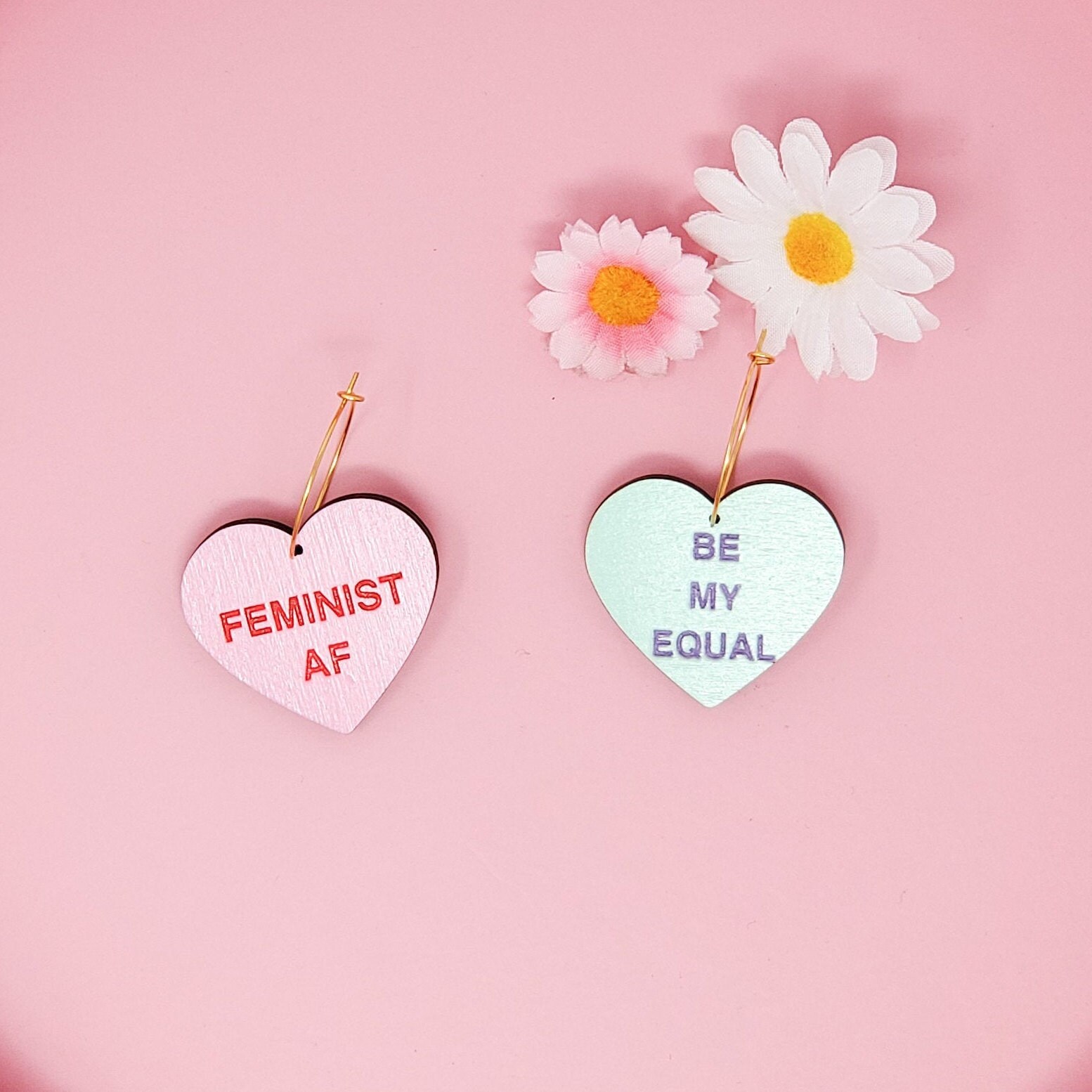 Feminist candy hearts greeting card – Joan and Rose