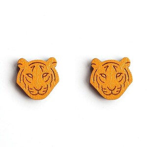 Tiger Stud Earrings, Hypoallergenic