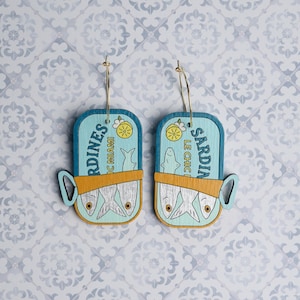 Sardine Tin Hoop Earrings