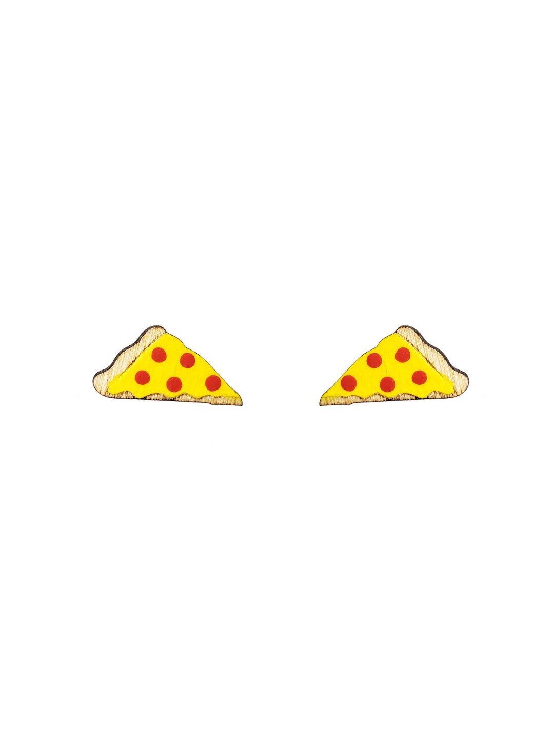 Pepperoni Pizza Stud Earrings, Pizza Party Earrings, Foodie Jewelry