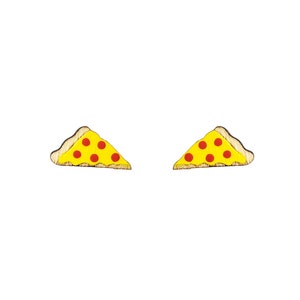Pepperoni Pizza Stud Earrings, Pizza Party Earrings, Foodie Jewelry, Food Geek, Gluten Free, Delivery